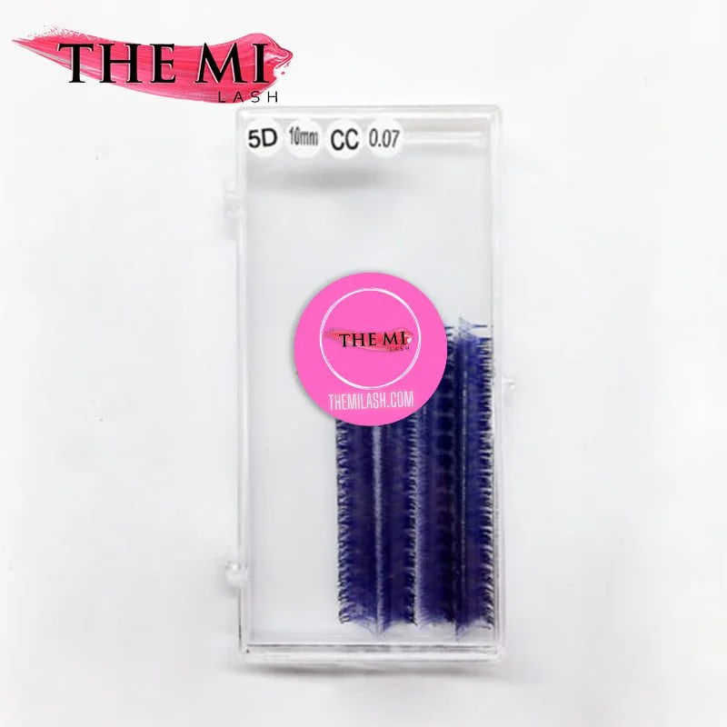 Narrow Promade fans blue colour 5D | 0.07| 1000 fans