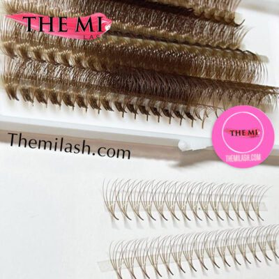 Narrow Promade fans caramel brown colour 5D | 0.07| 1000 fans 5 44