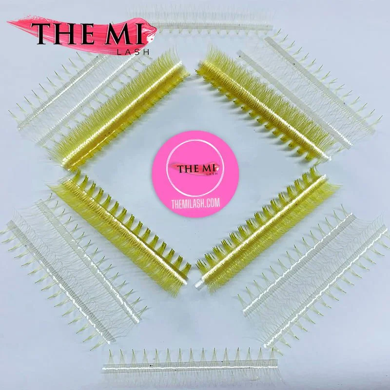 Narrow Promade fans Yellow colour 5D | 0.07| 1000 fans - Image 2
