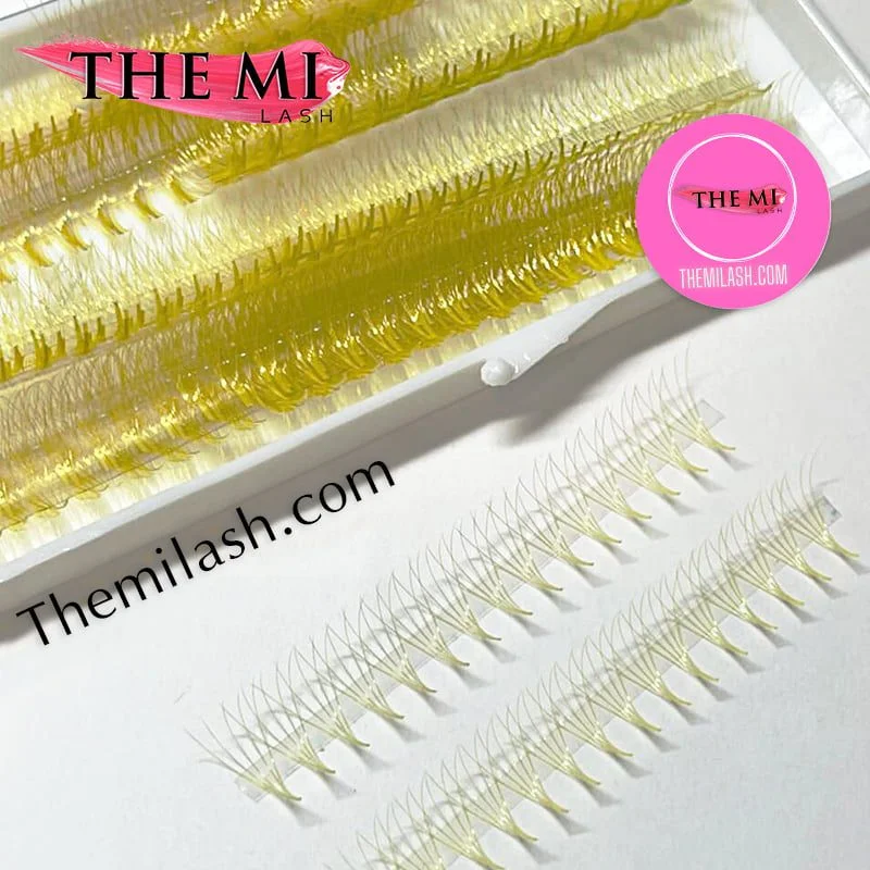 Narrow Promade fans Yellow colour 5D | 0.07| 1000 fans - Image 3