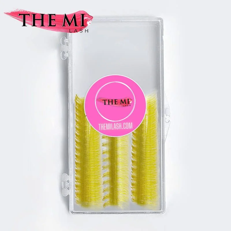 Narrow Promade fans Yellow colour 5D | 0.07| 1000 fans