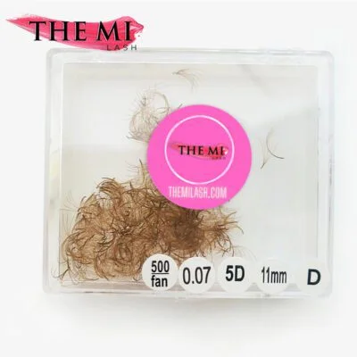 Promade fans caramel brown colour 5D|0.07| 500 fans