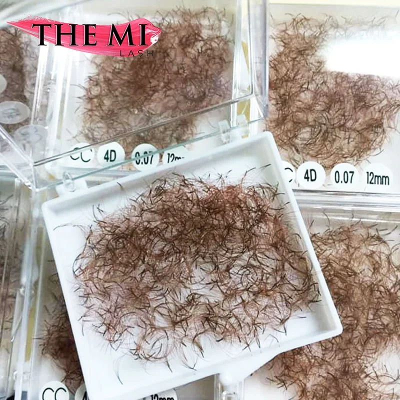 Promade fans caramel brown colour 5D|0.07| 500 fans - Image 3