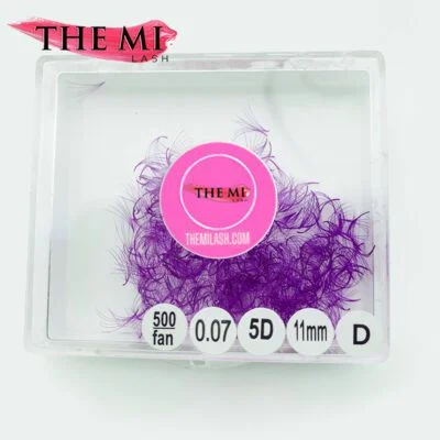 Promade fans purple colour 5D | 0.07 | 500 fans