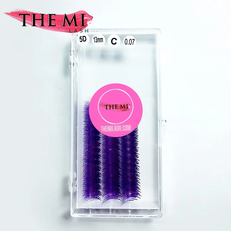 Narrow Promade fans purple colour 5D | 0.07| 1000 fans